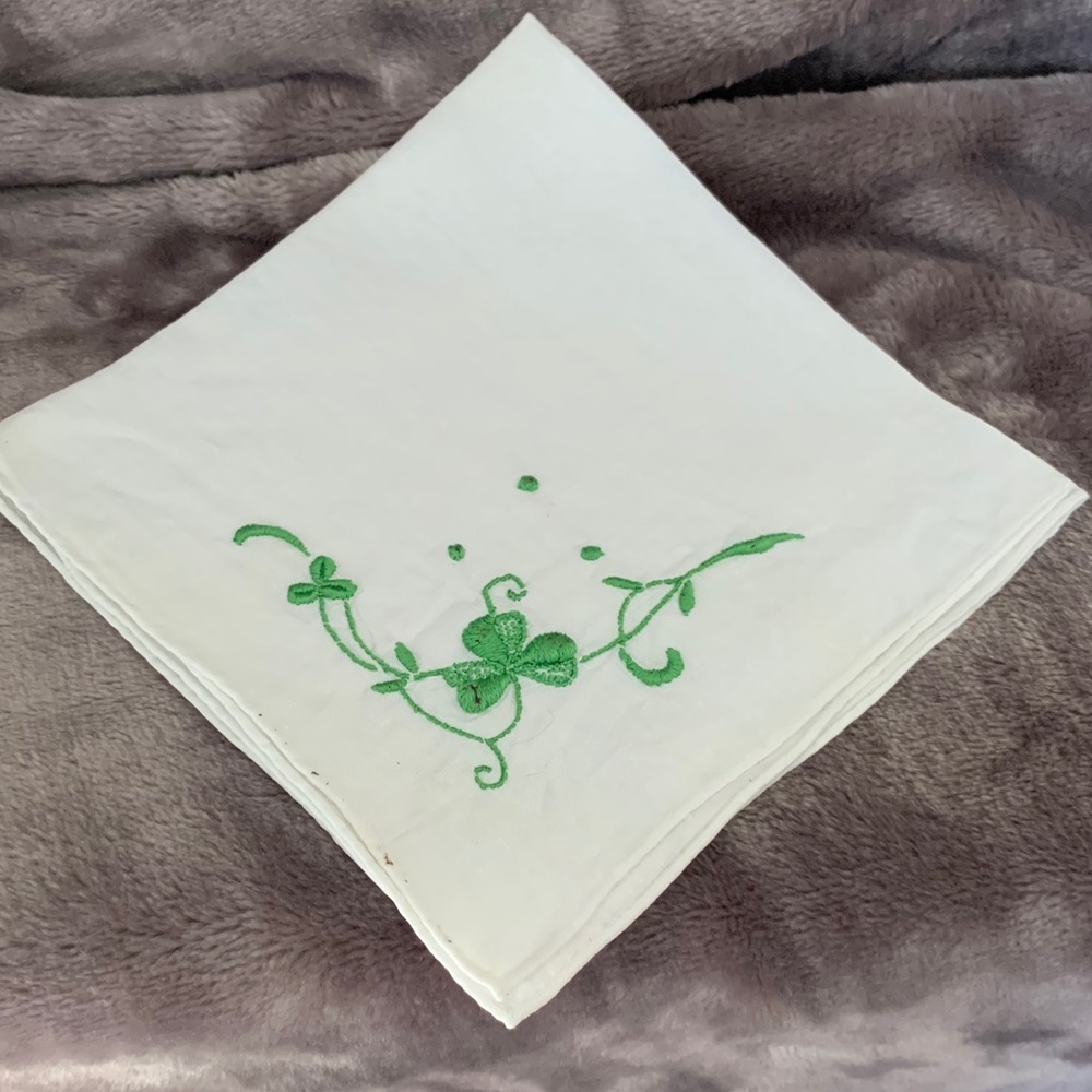 1950s Vintage Woman’s Embroidered Handkerchief